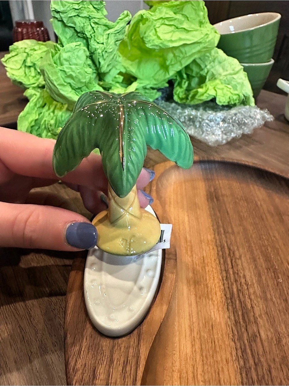 Nora Fleming mini palm tree ceramic ornament